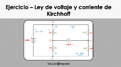 Circuitos - Ejercicio – Ley de voltaje y corriente de Kirchhoff 