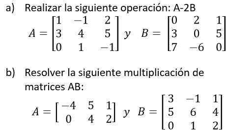 Operaciones con matrices - 12